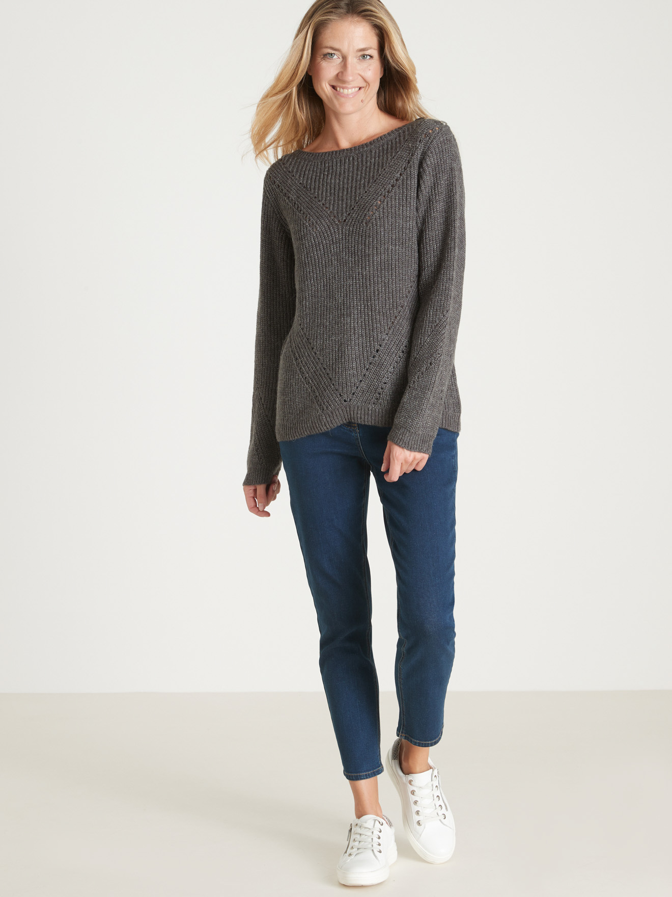 Pull en côtes perlées