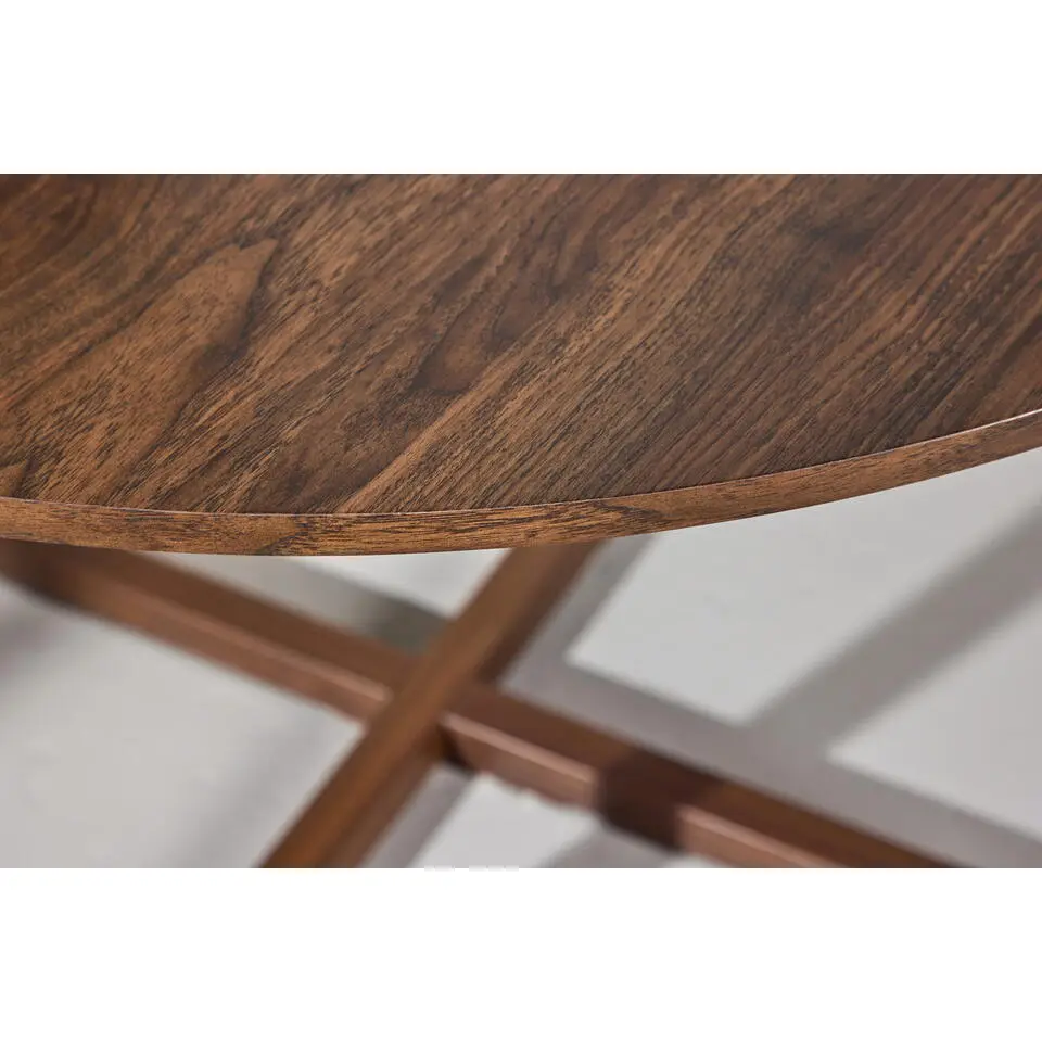 Eettafel Rond - Walnoot MDF - 120x120x75cm - Durango