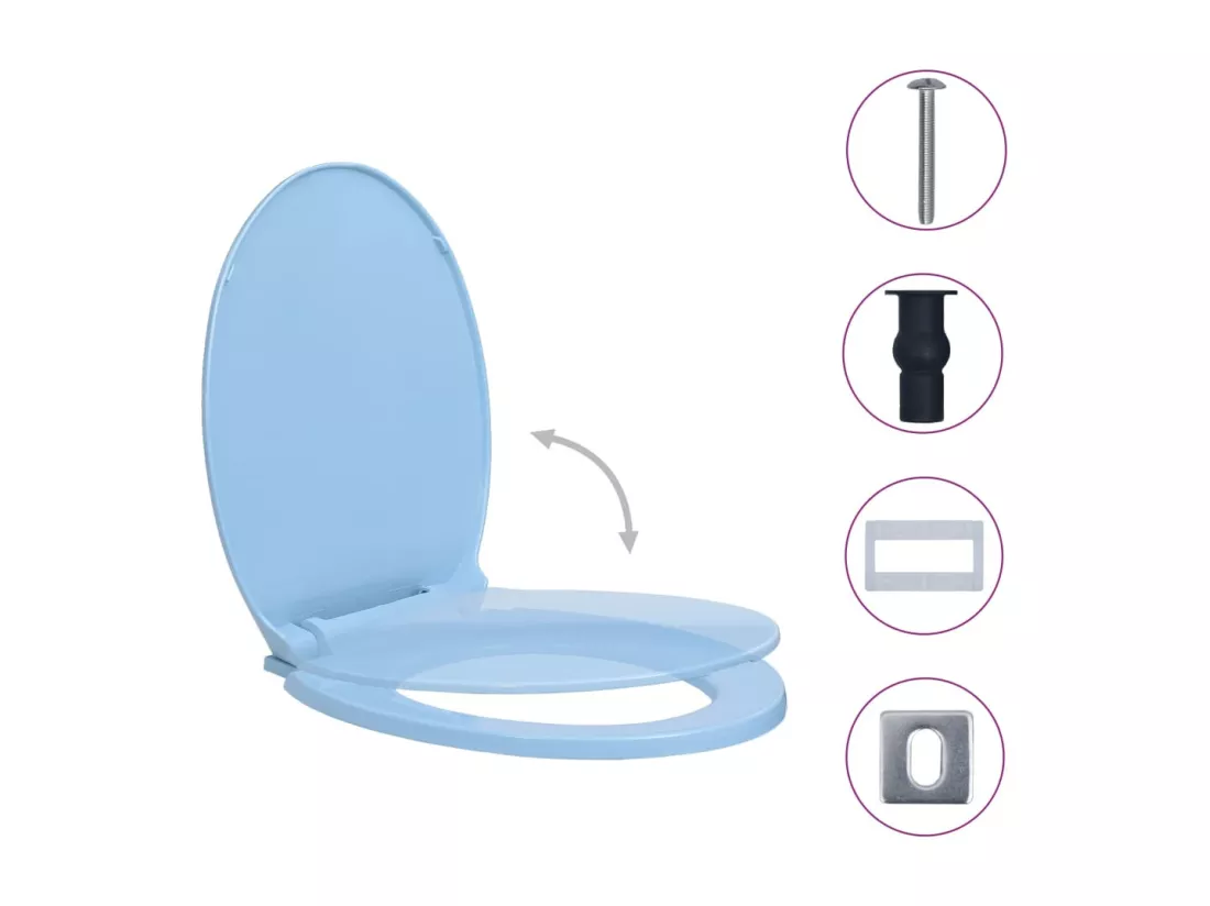Siège de toilette abattant bleue 46 x 34 x 34 cm 02_0002924