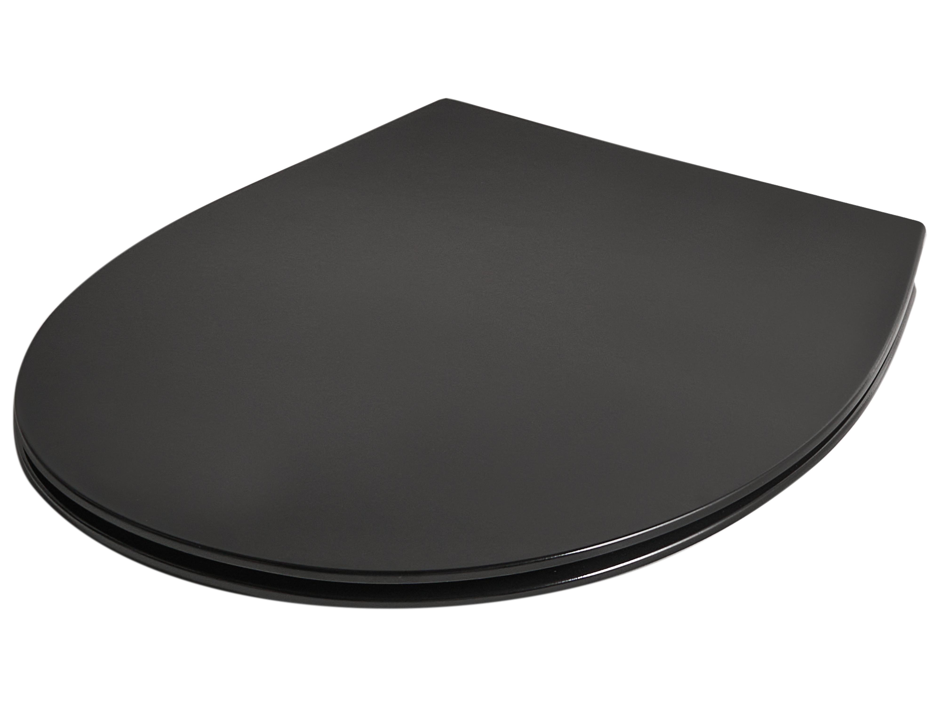 Toiletbril PUTUMAYO smal soft-close Duroplast Zwart