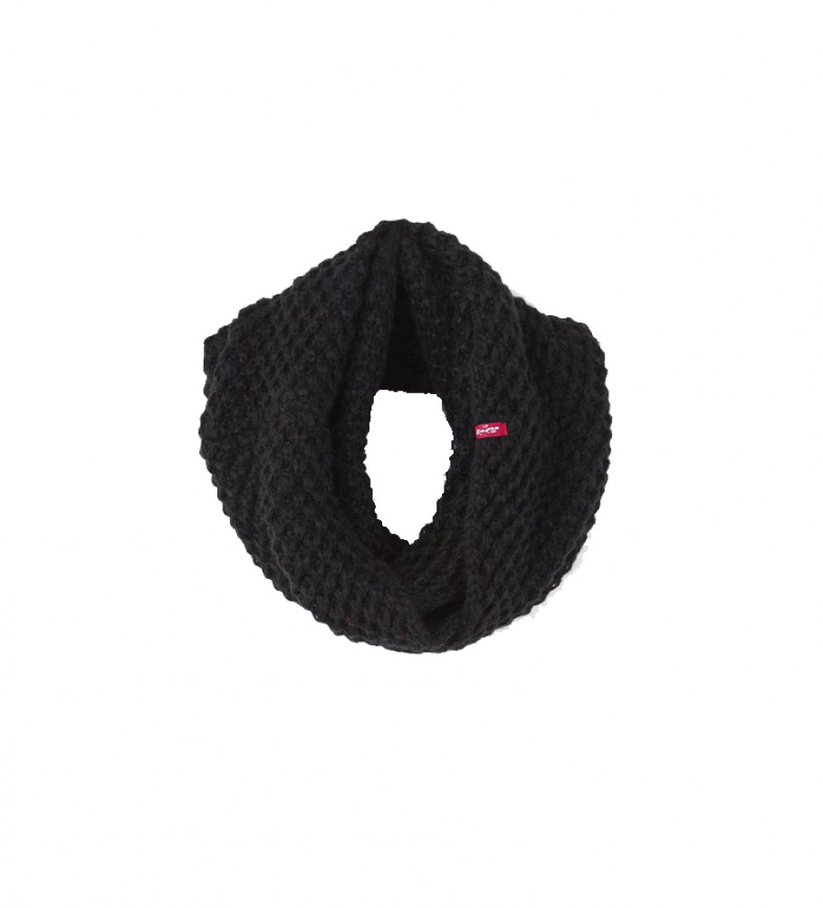 Cachecol infinito de malha clássica Levi's preto
