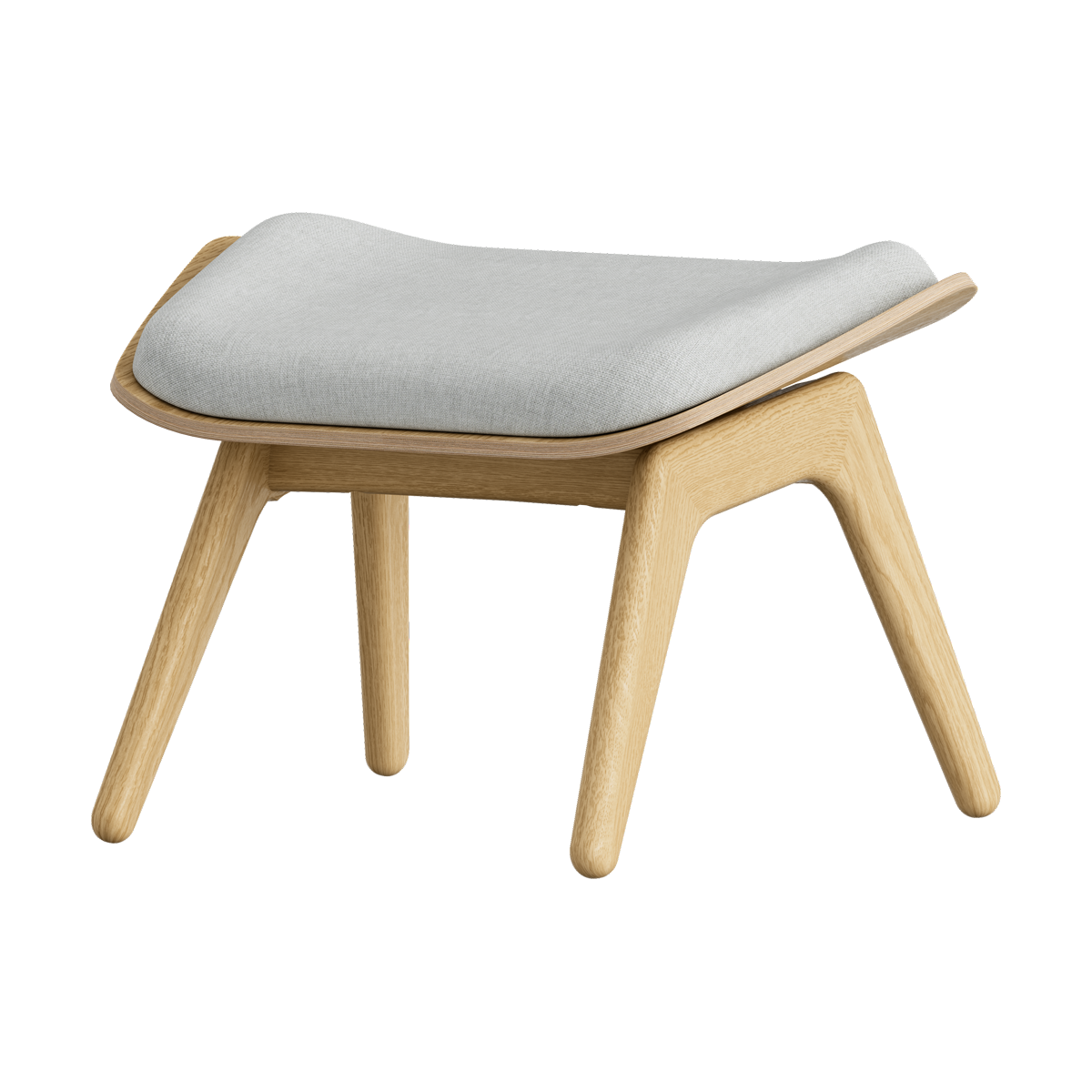 Ottoman houten voetenbank The Reader - naturel eiken Sterling