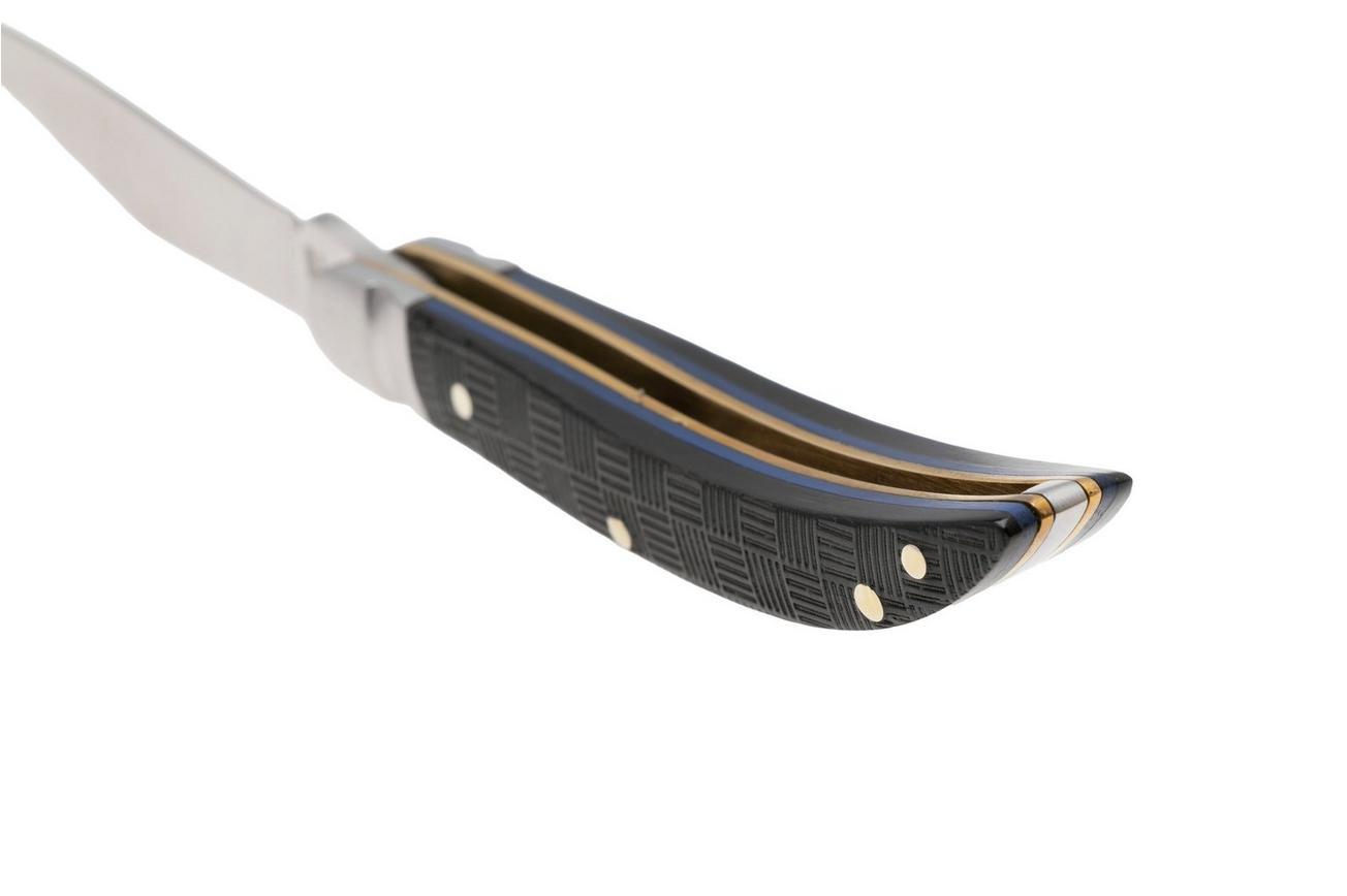 Rough Ryder Black Reserve Barehead Toothpick RR2566, Satin 440A, Textured Pakkawood, zakmes