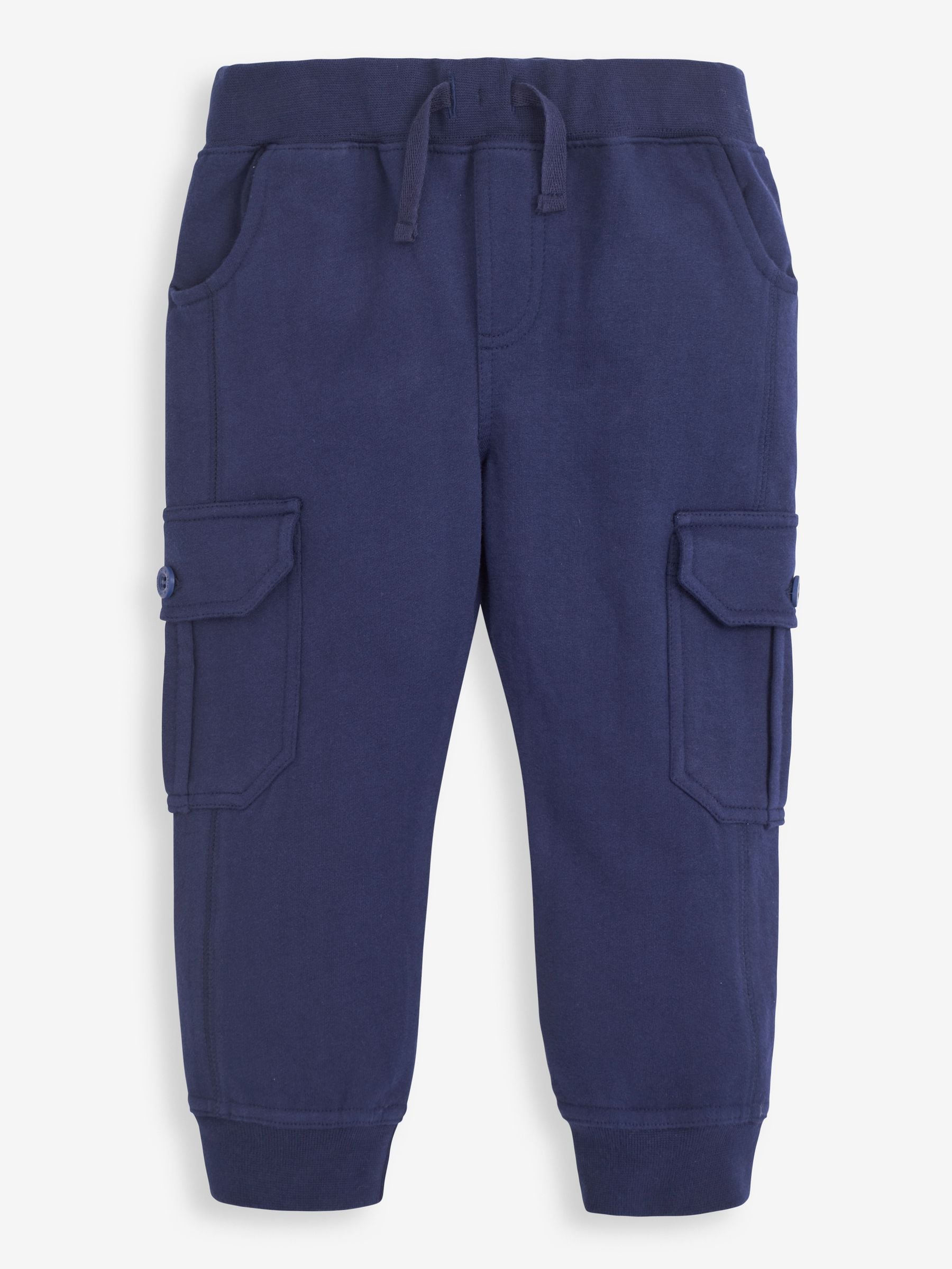 Marineblauw en kakigroen - JoJo Maman Bébé Cargo 100% Cotton Joggers 2 Pack