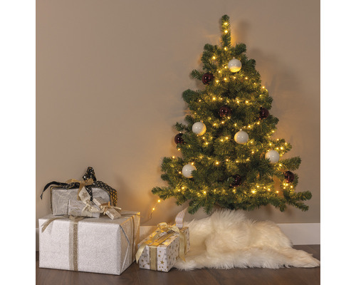 Lafiora kunstkerstboom, halve maat, 120 cm hoog, groen