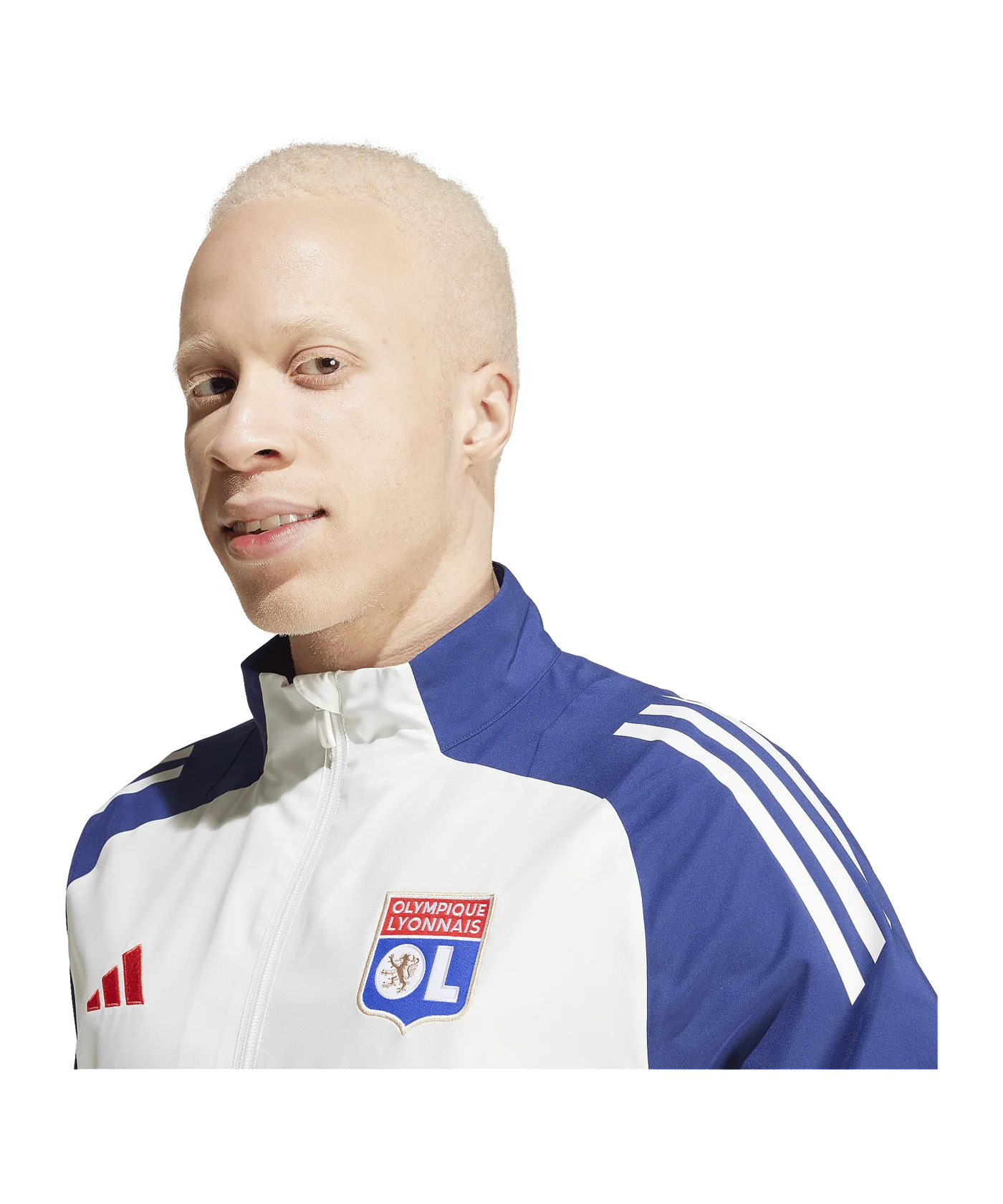 adidas Olympique Lyon Prematch Jacke 2024/2025 Weiss