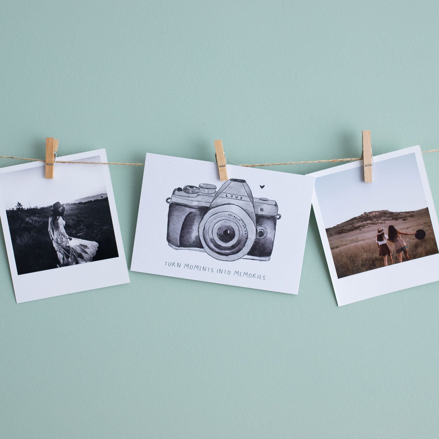 Postkarte „Turn moments into memories