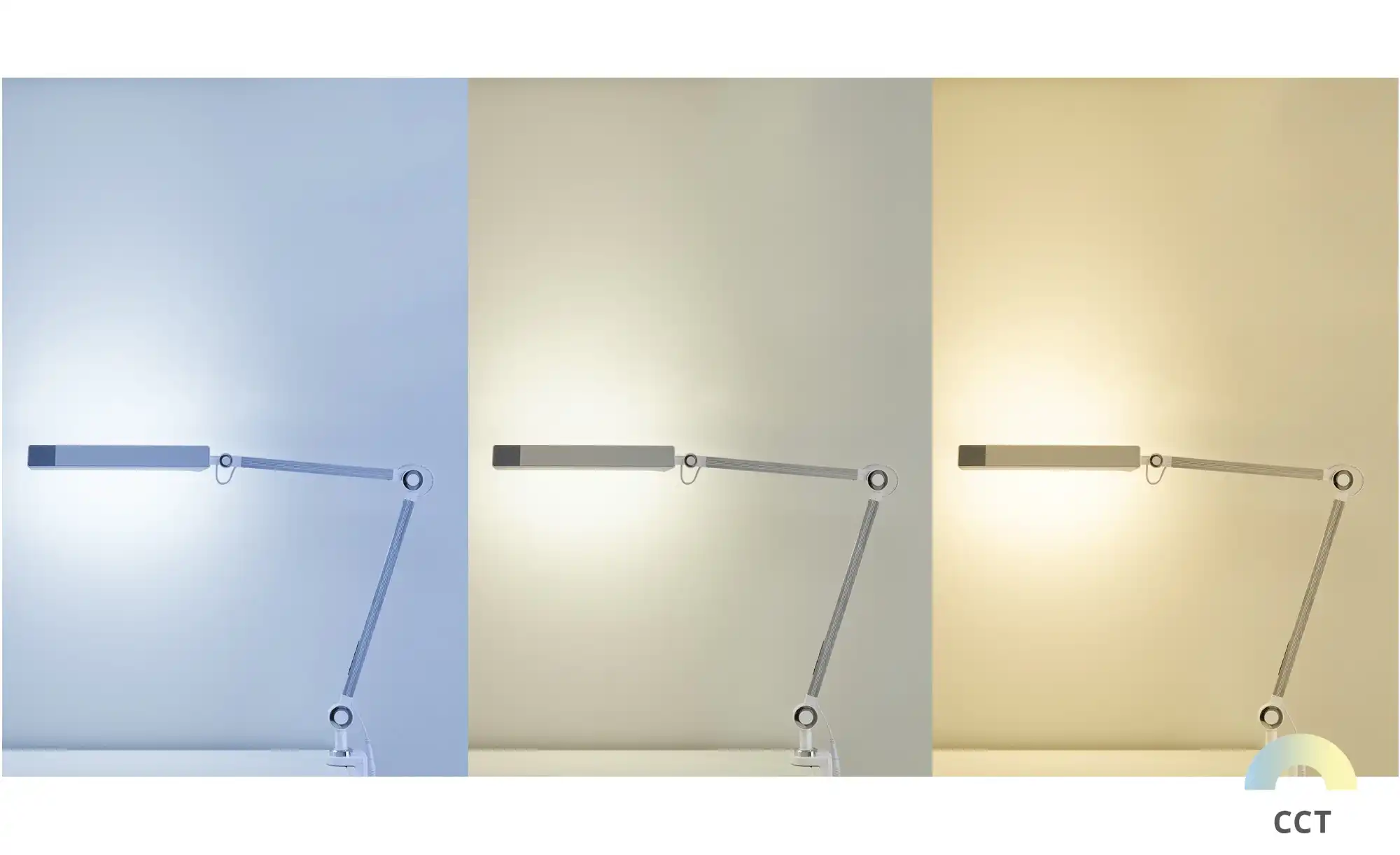 KHG LED-Klemmleuchte, 1-flammig, weiß mit Touchpad