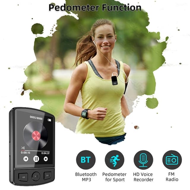 64GB Bluetooth MP3 MP4 musikvideoafspiller FM-radio 1,77-tommer skærm