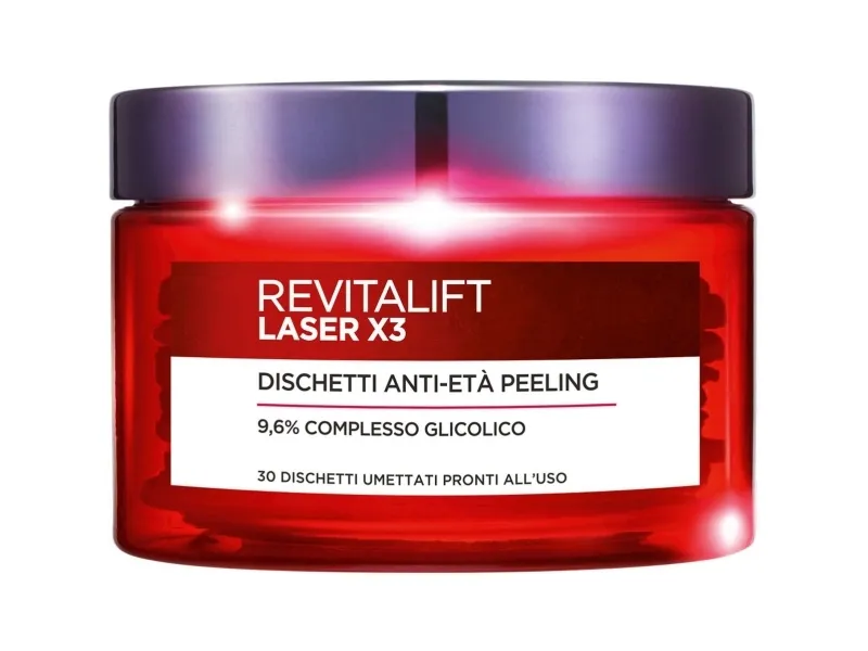 L’Oreal Paris L'Oreal Paris, Revitalift Laser X3, Glycolic Acid, Anti-Ageing, Peel-Off Pads, 30 pcs For Women