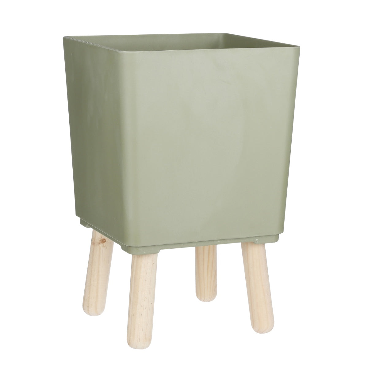 Mica decorations jardinière orion - 29x29x46 cm - vezels - vert