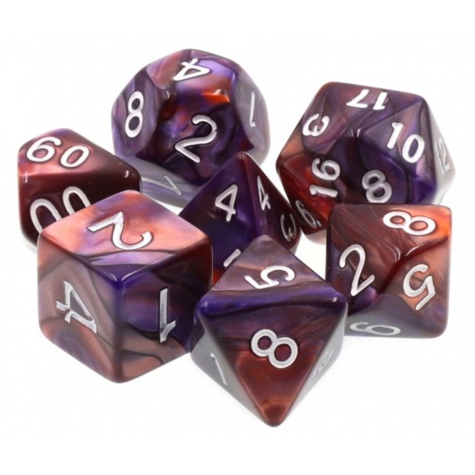 Set de dés de Jeu de Rôle : Cuivré  et  Bleu