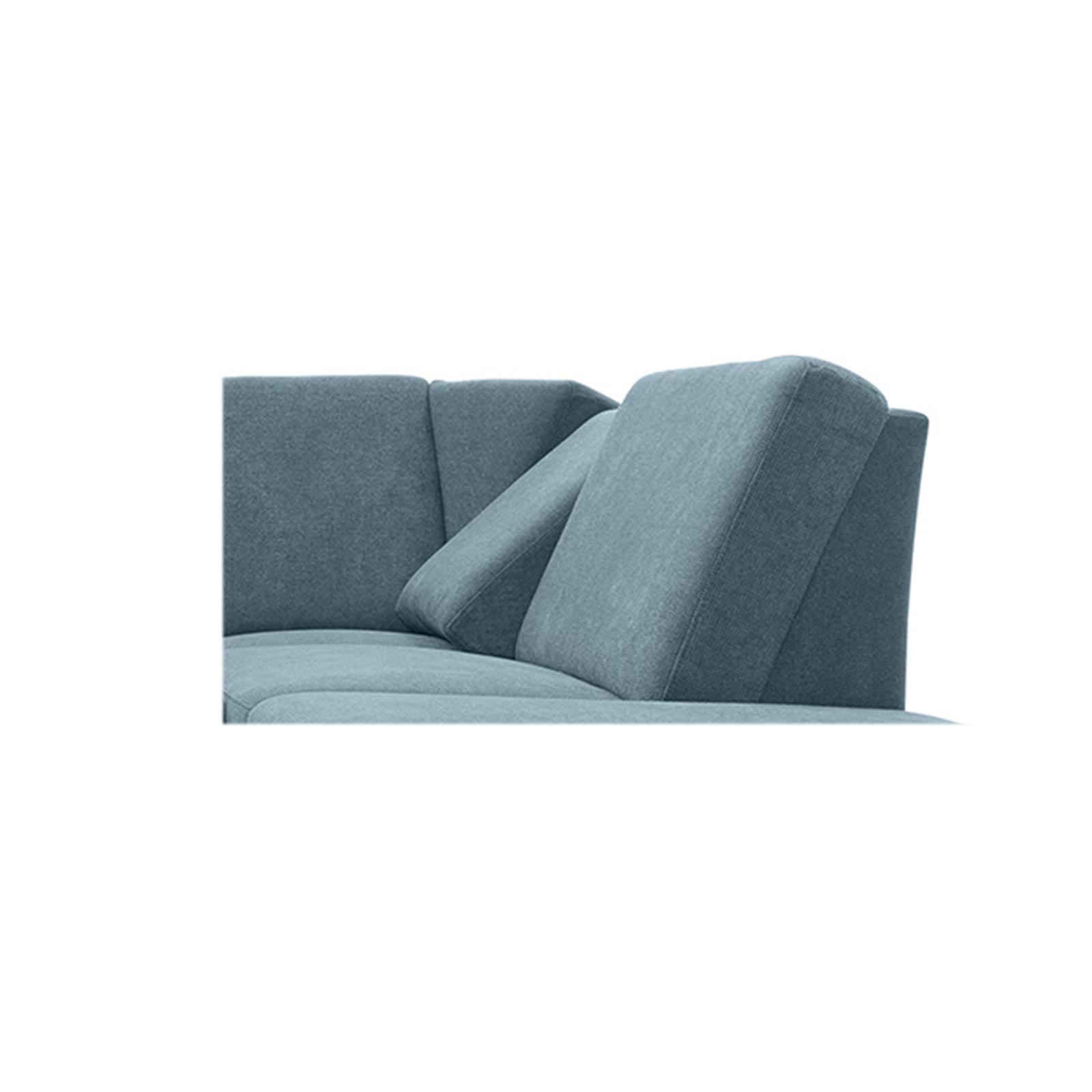polsterpower Ecksofa - Belle ice - Basismodell - Ottomane rechts