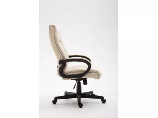 Chaise de bureau - Tissu & Blanc - Crème - XL Sparta