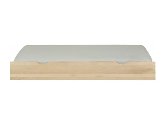 Sommier gigogne avec façade 2 mains 90x200 cm bois massif hêtre MAKURIA