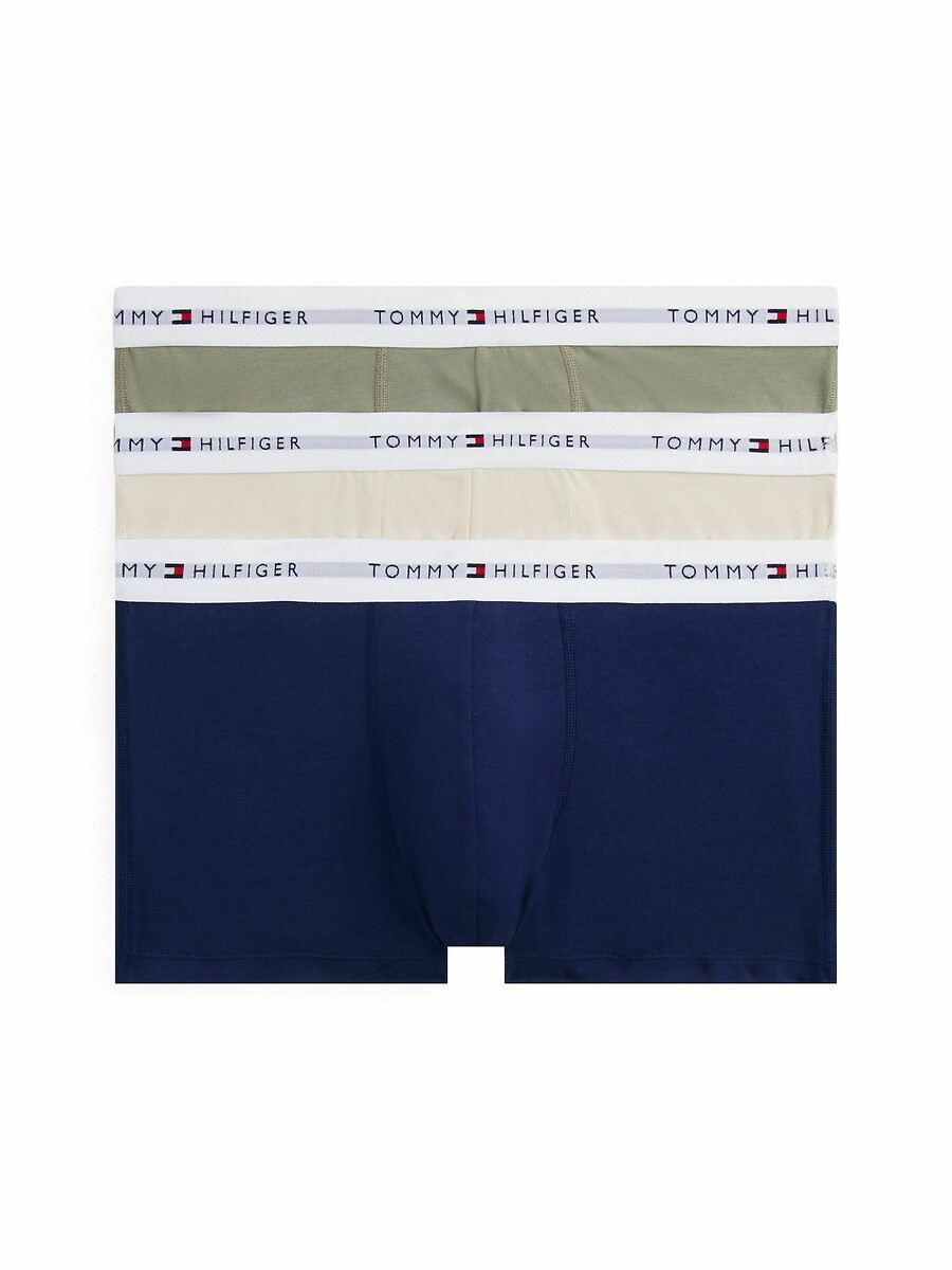 TOMMY HILFIGER<br>Conjunto de 3 cuecas boxer lisas