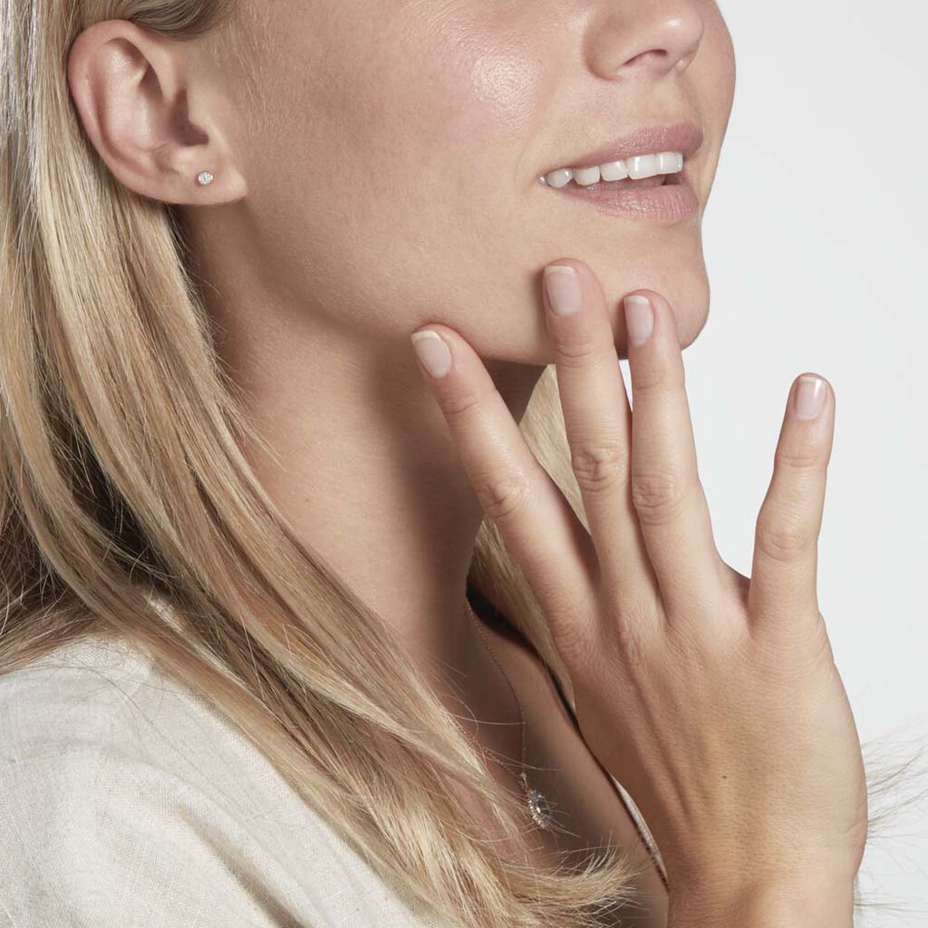 Boucles D'oreilles Puces Or Jaune Diamants
