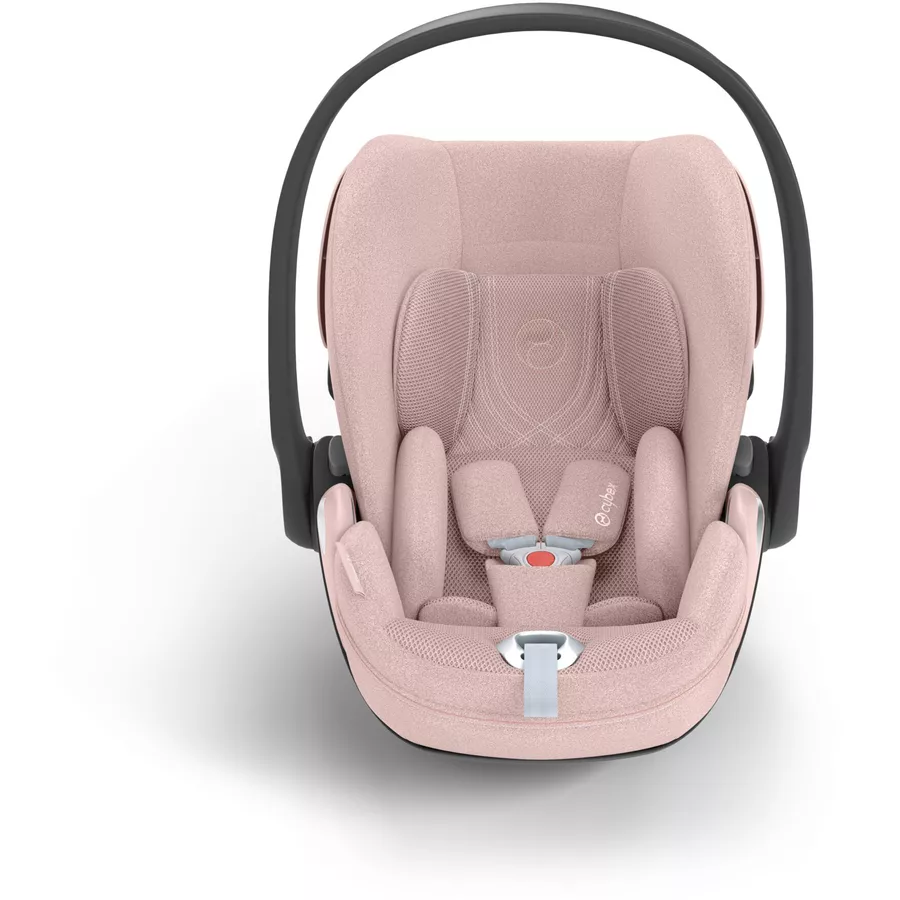 cybex PLATINUM Buggy Coya Chrome Dark Brown Peach Pink inklusive Babyschale Cloud T I-Size Plus Peach Pink und Adapter