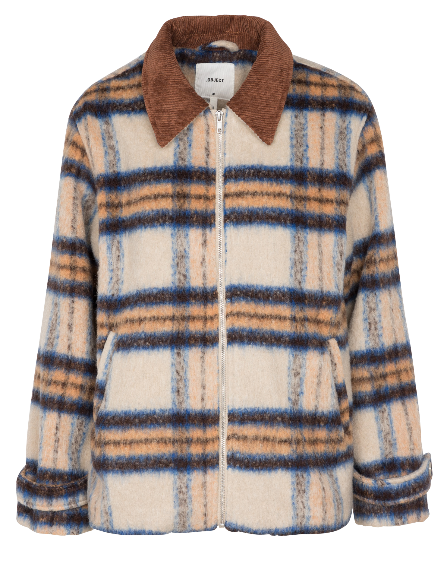 Veste col classique imprimée| Beige