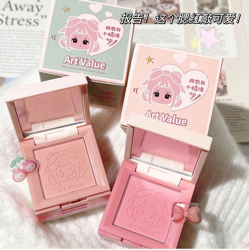 Art Value - 4 kleuren cartoon reliëf matte blush palet
