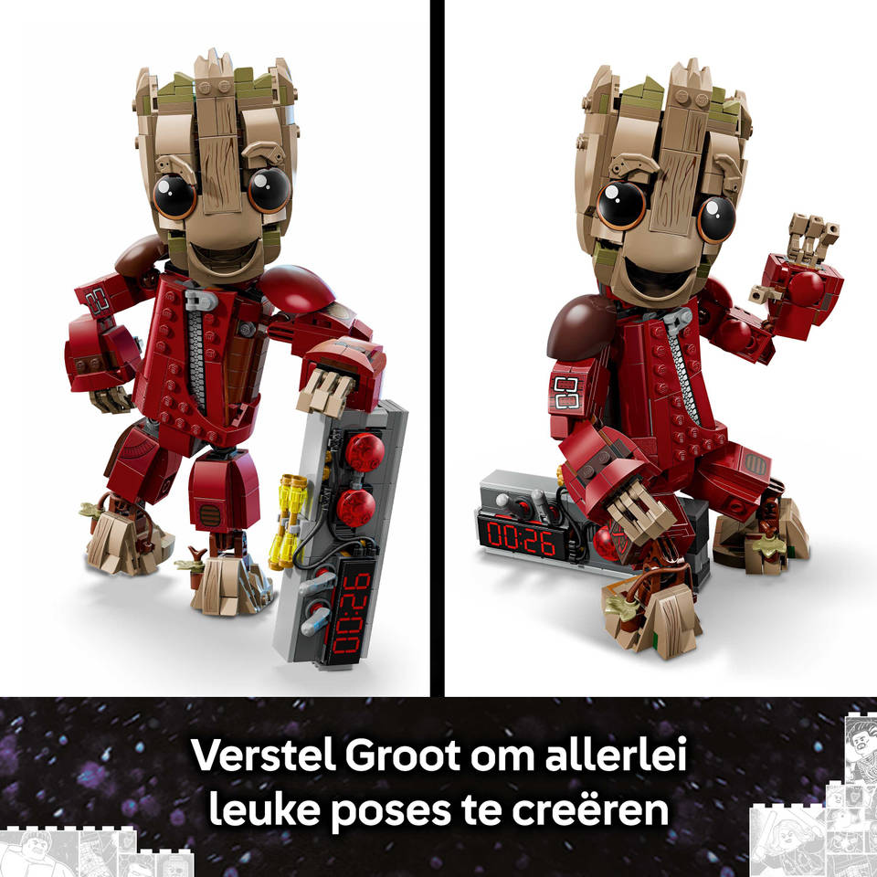 LEGO Marvel Groot in Ravager jumpsuit 76341