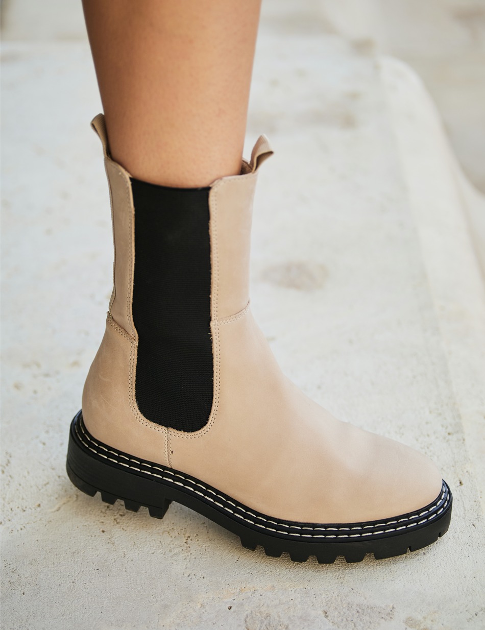 Glattleder Chelsea Boot