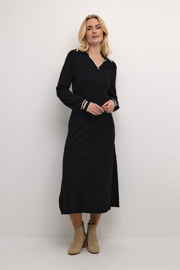 Cream CRVillea Knit Dress Pitch black
