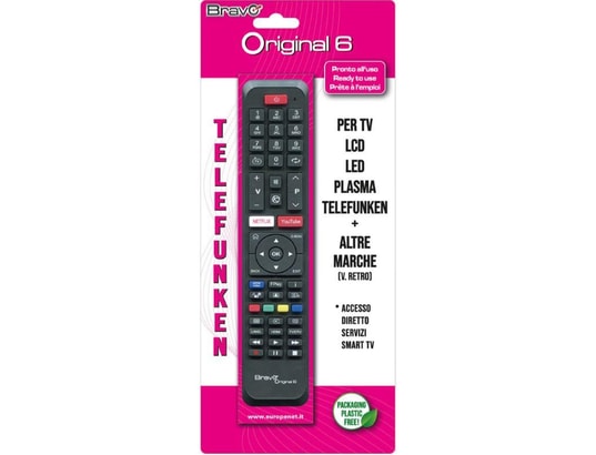 BRAVO - Télécommande sans fil ORIGINAL 6 - Telefunken, Thomson, Toshiba