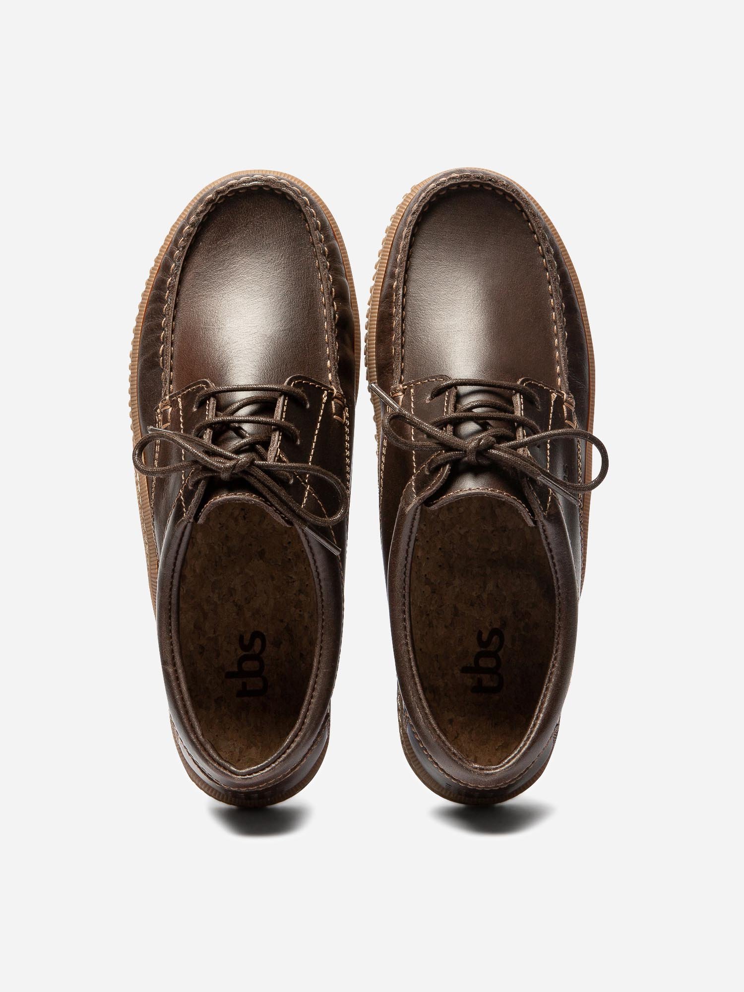 Chaussures Bateau Homme Cuir Lisse Marron