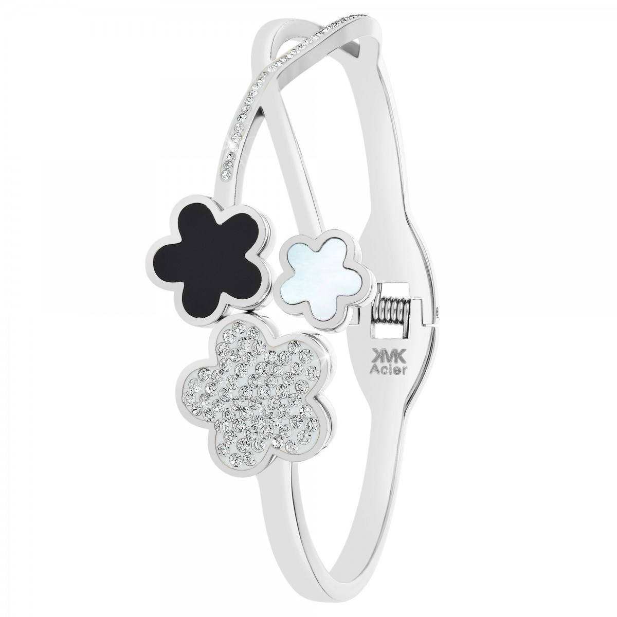 Bracelet fleurs SC Crystal orné de Cristaux scintillants