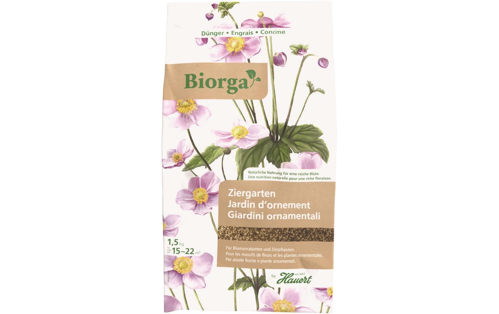 Dünger Biorga Ziergarten mit Humoperl, 1.5 kgSpezialdünger für Blumen im Garten