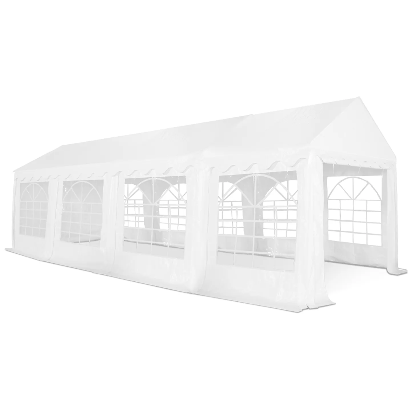 Tente de réception 4x8 M barnum PE 180gr/m² chapiteau blanc 40 personnes