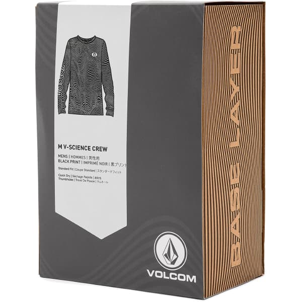 T-shirt thermique VOLCOM M V-SCIENCE CREW BLACK PRINT