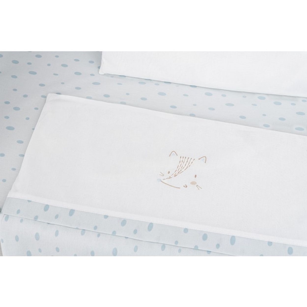 Kikkaboo Babywiege Bettwäsche-Set 5-tlg, Decke 85 x 55, Kissen 45 x 35, Laken grün