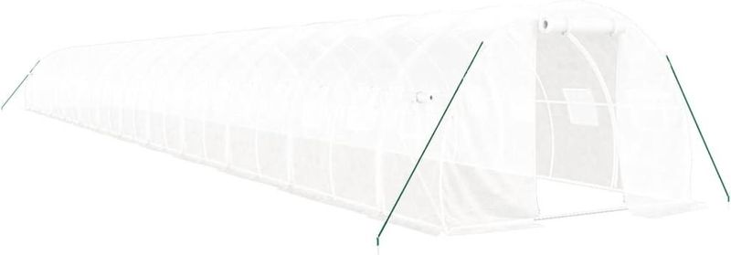 vidaXL - Tuinkas - Wit - Stalen Frame - 72 m²