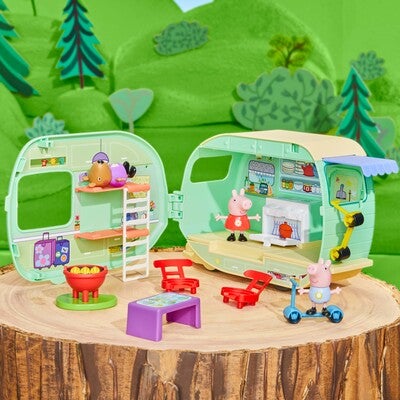 Peppa Gris Campingvogn Lekesett med Figurer