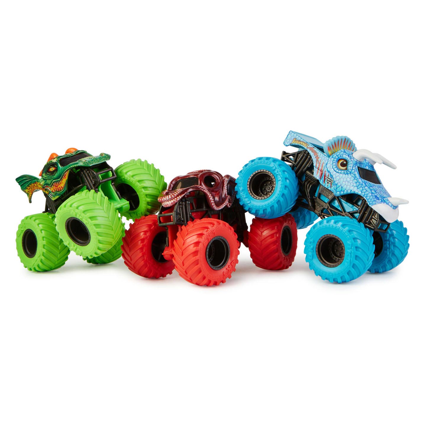 Monster Jam Charged Beasts Trucks, 3st., schaal 1:64