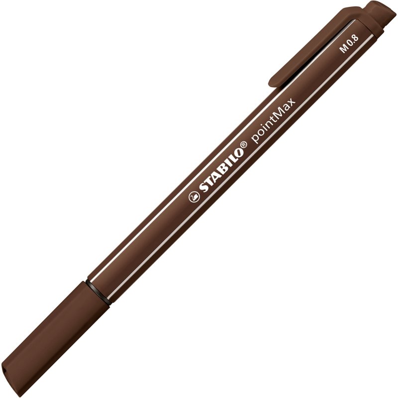 Stylo feutre Stabilo PointMax à capuchon pointe 1 mm - Pochette de 15