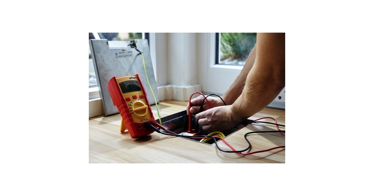 WihaDigitale multimeter tot 600 V AC, CAT IV meetapparaat  (Rood/geel)