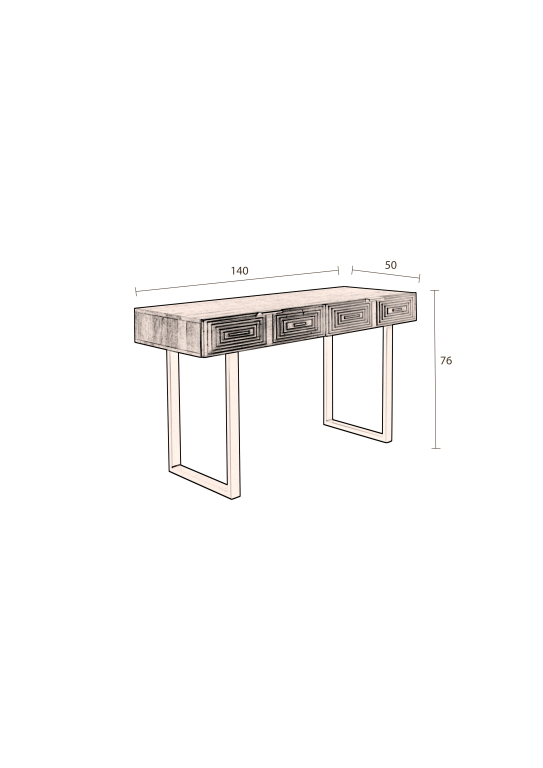 Dutchbone Volan sidetable console tafel