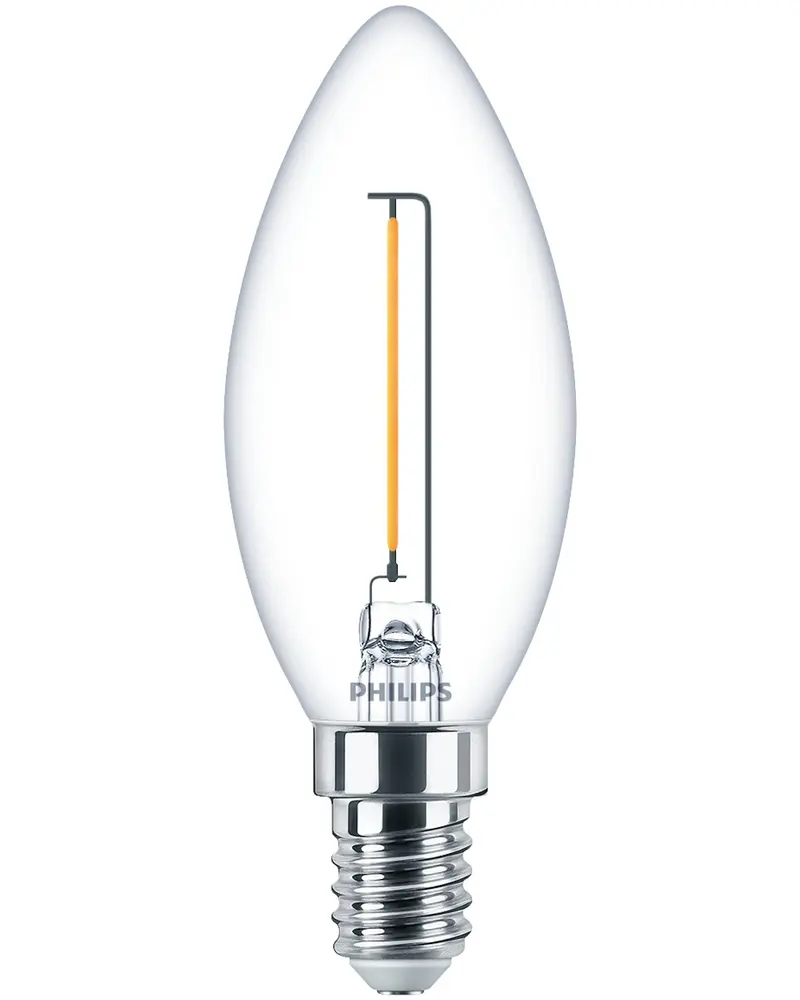 PHILIPS LED-filamentpære 2W E14 B35