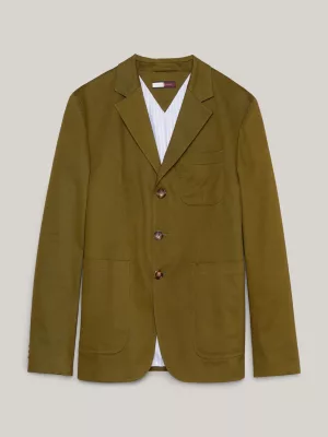 Blazer clássico de corte simples com abotoamento simples