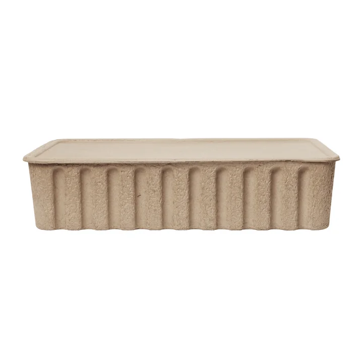 Ferm Living - Paper Pulp Aufbewahrungsbox, XL, braun (2er-Set)