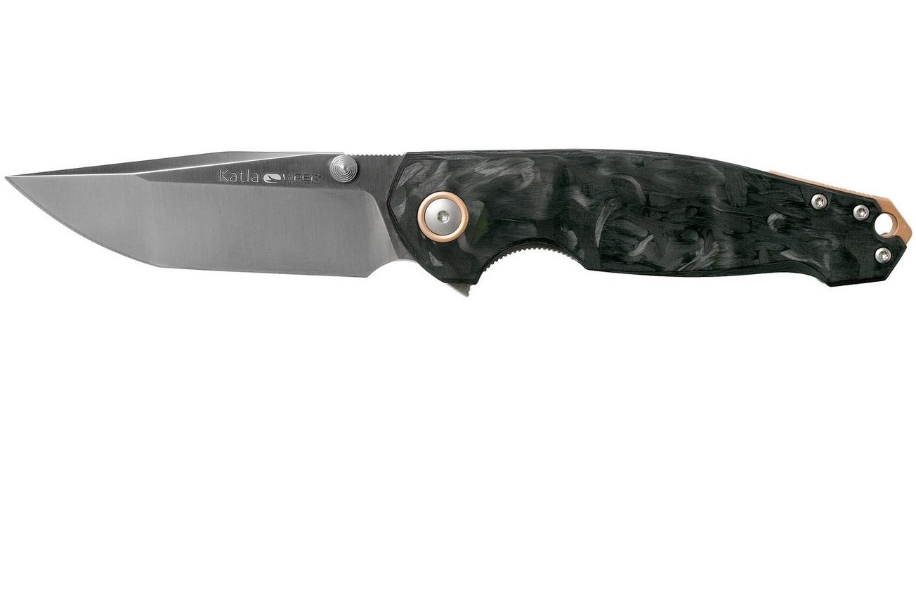 Viper Katla V5980FCM Satin, Marbled Carbonfiber zakmes, Jesper Voxnaes design