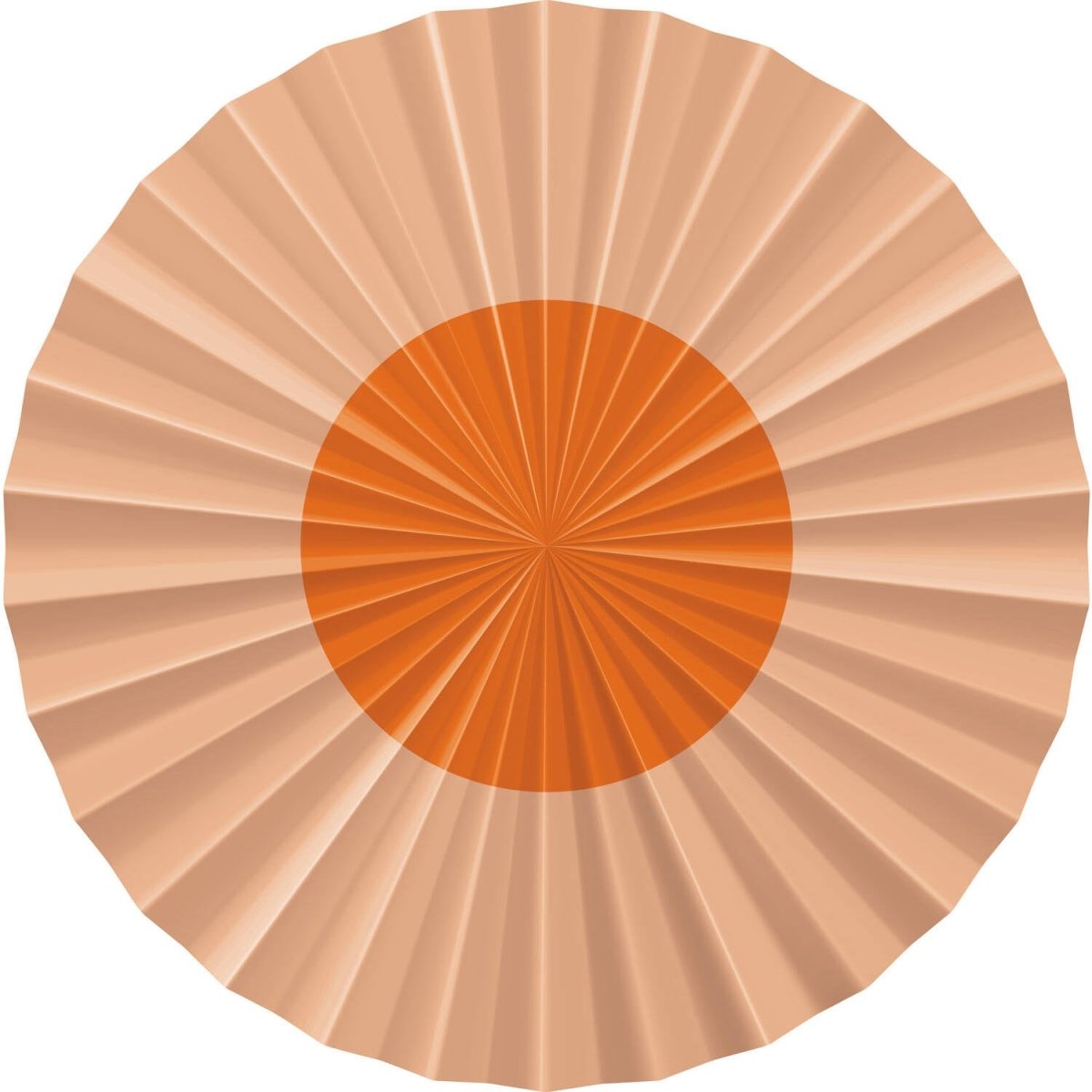 Oranje Papieren Waaiers 35cm 3st
