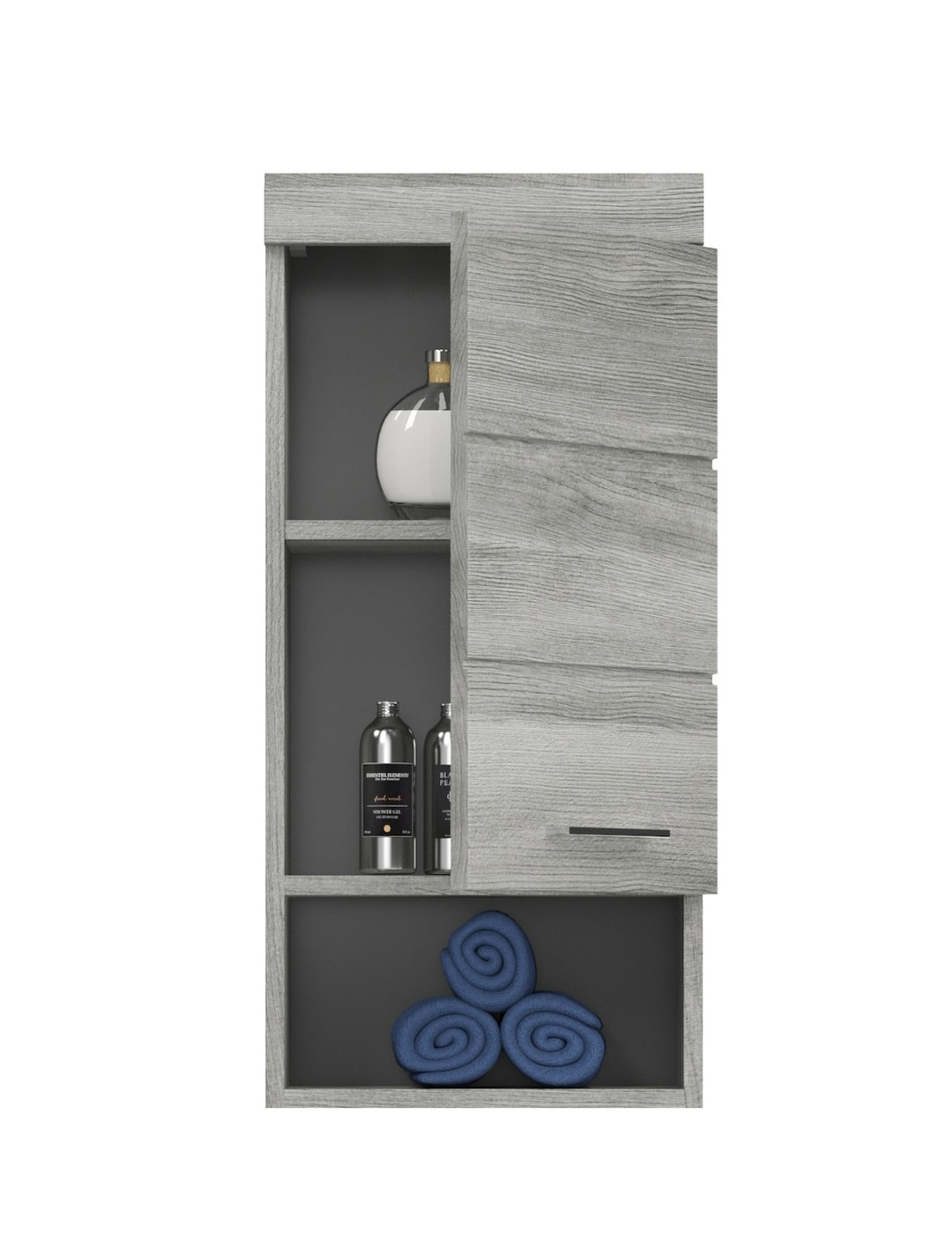 Bad-Hängeschrank Soul grau B/H/T 37x79x24