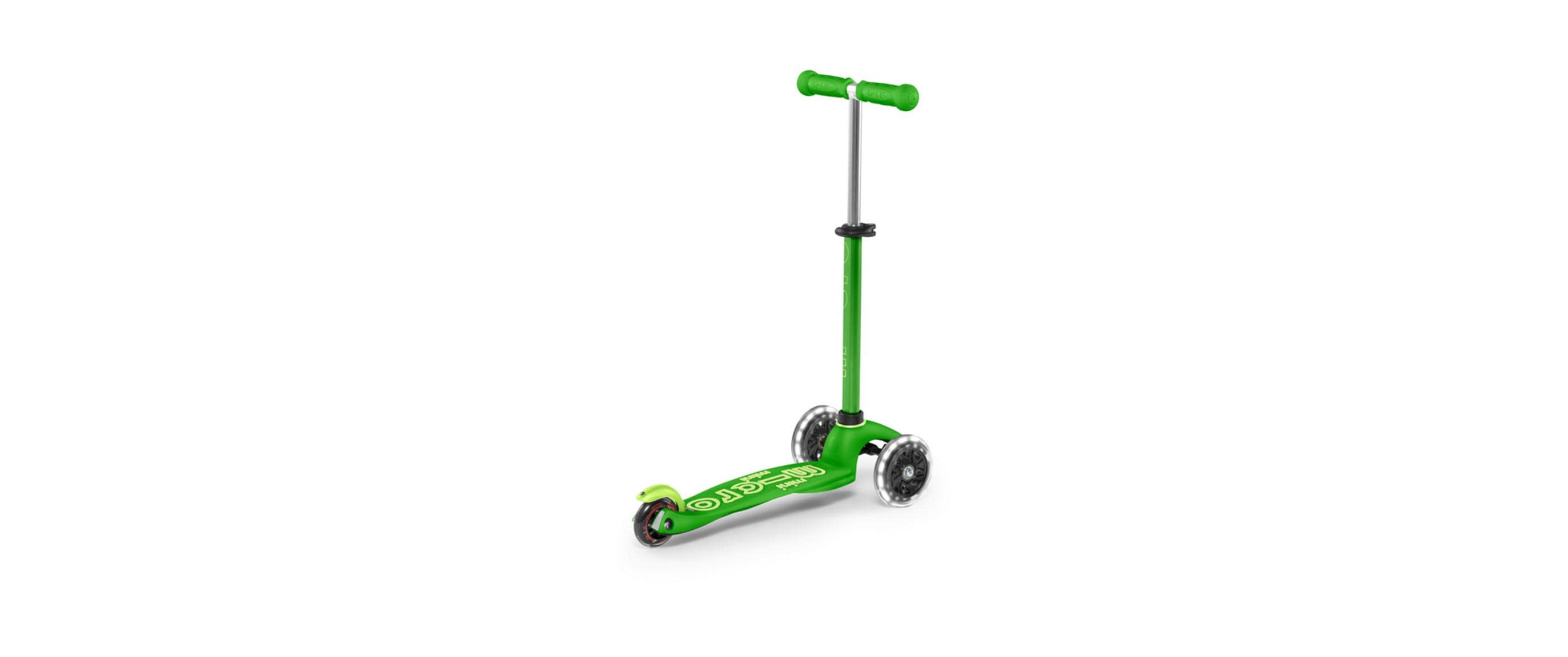 Kickboard Mini Micro Deluxe Green (LED)Kickboard
