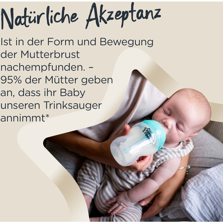 Tommee Tippee Babyfläschchen Advanced Anti-Kolik, Superweicher Sauger, 260ml, 4er Set