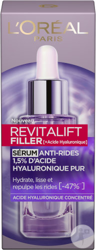 L'Oréal Paris Revitalift Filler Sérum À L'Acide Hyaluronique Pur Flacon Pipette 30ml