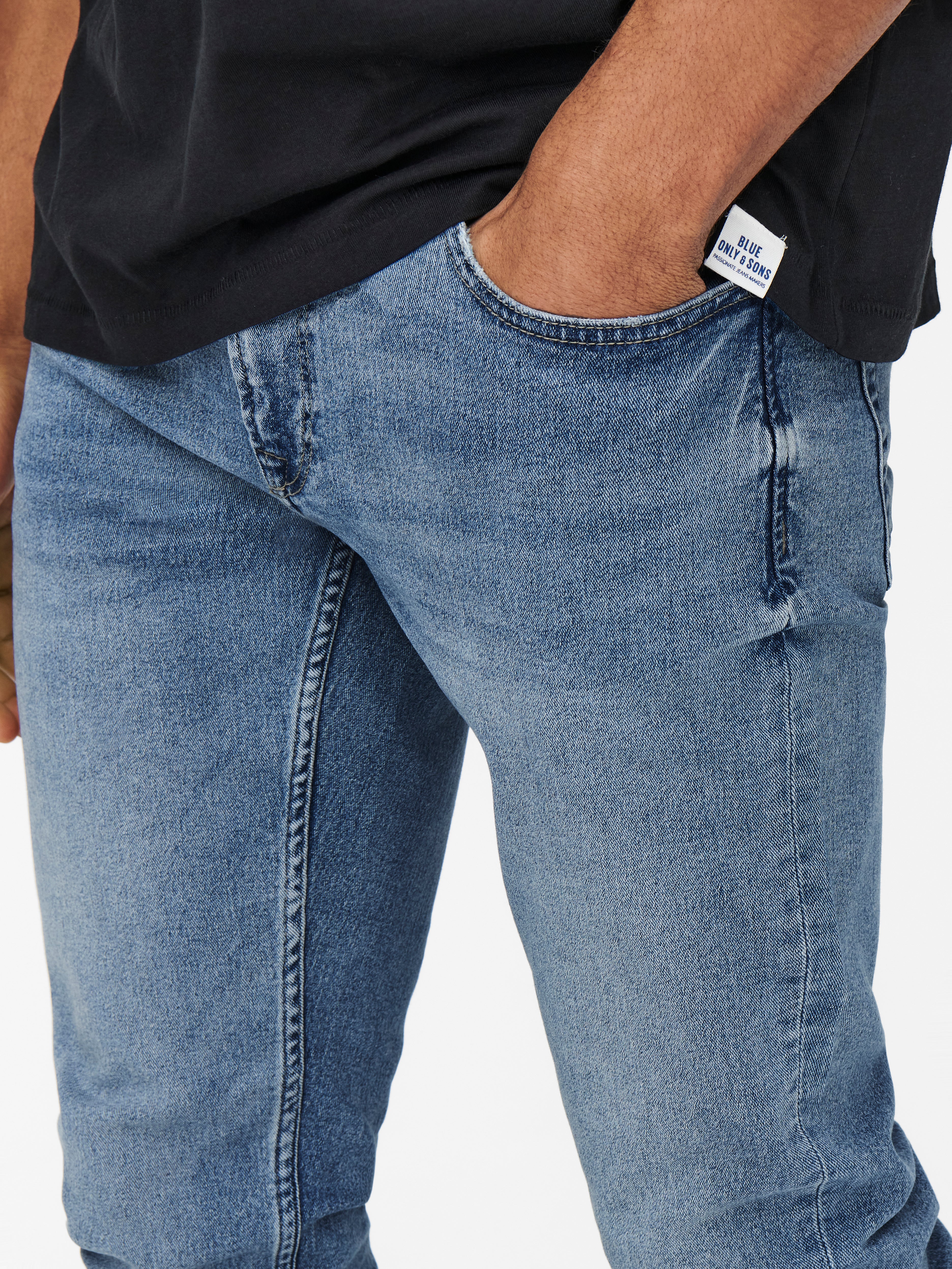 ONSLOOM Mittlere Taille Slim Fit Jeans Blue Denim